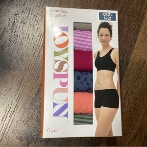New 6 pair women Joyspun seamless super soft boyshort underwear S, XXL, or XXXL